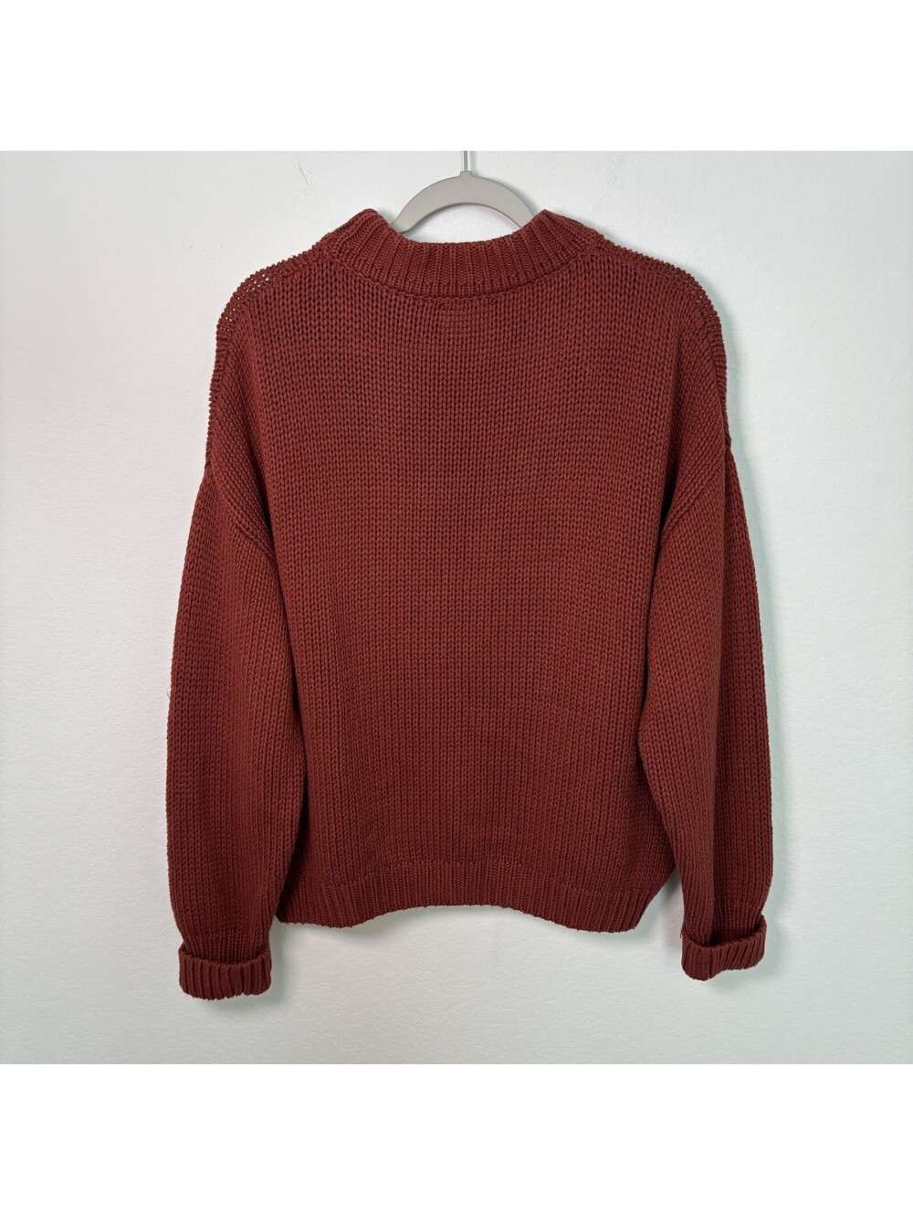 Callahan Knitwear Burgundy Thick Knit Sweater Womens Size L Cozy Autumn Core - Picture 2 of 6